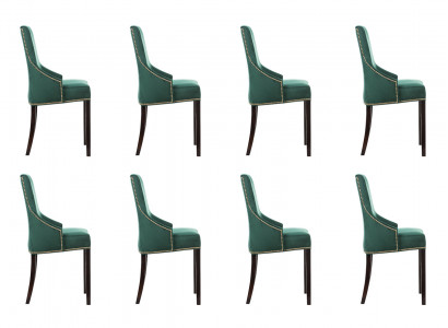 8x Design Upholstered Seat Chairs Chair Set Armchair Lounge Club Set